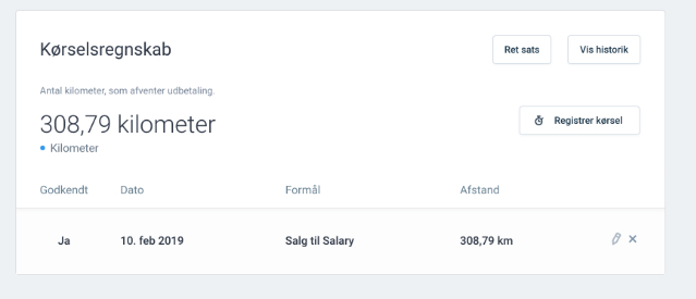 Kilometerpenge Salary